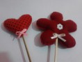Flor, Coração no palito.